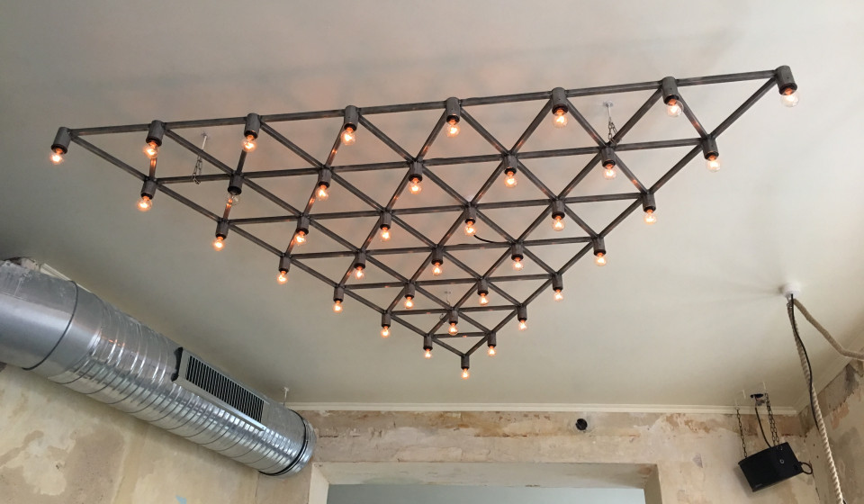 Deckenlampe Dreiecksnetz